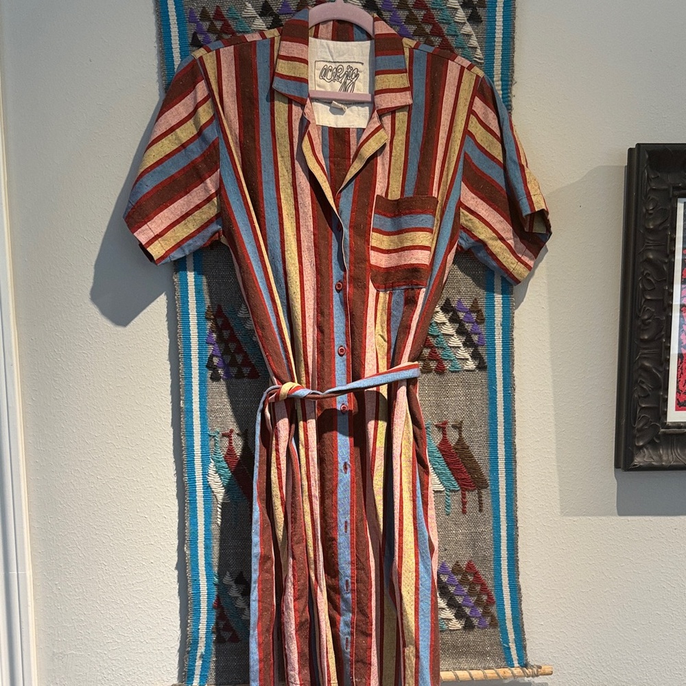 Ace & Jig Multicolor Striped Midi Shirtdress